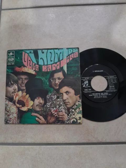 Disco vinile 45 giri 7" - I NOMADI  il figlio dei fiori non pensa al domani /