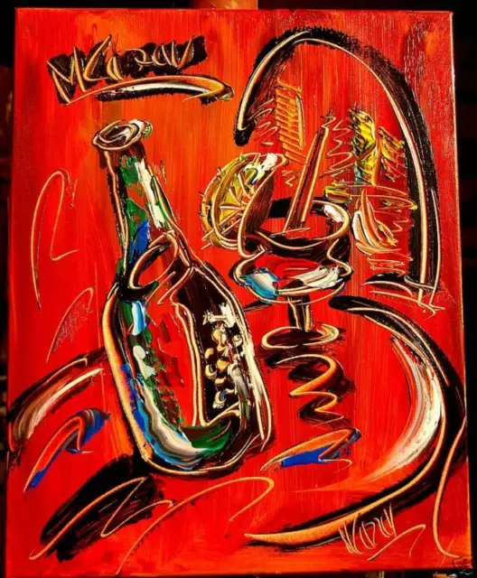 SUPERB WINE   by  Mark Kazav  Large Abstract Modern Original Oil Painting HVE7