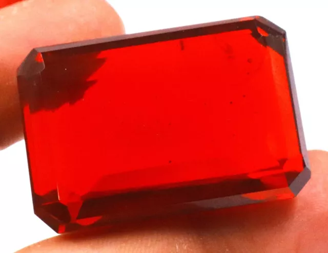 123.80 Ct Transparent Brazilian Red Topaz Certified Gorgeous Emerald Cut Gems NS