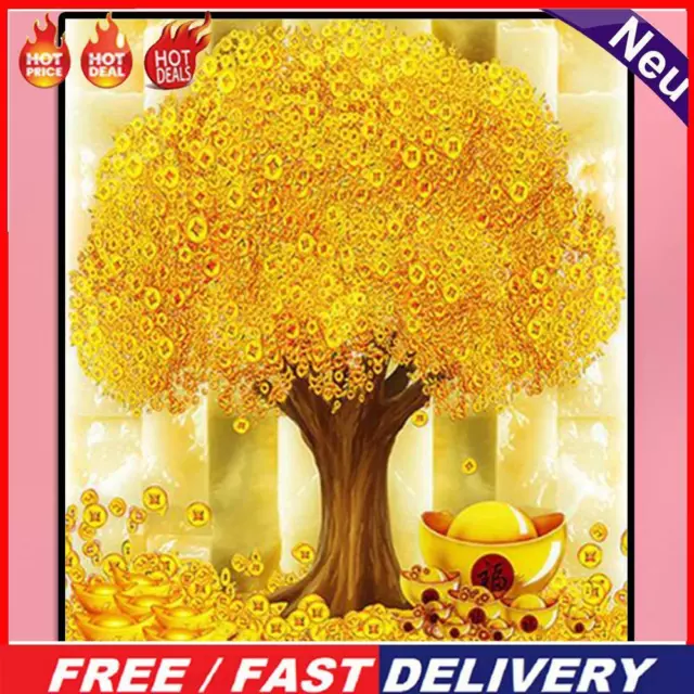 Diamond Painting Money Tree 5D Full Round Drill Rhinestone DIY Wall Handicraft