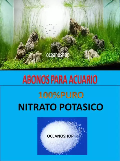 Nitrato Potasico 25Gr Abono Para Acuario Plantado Plantas Pecera Abonado