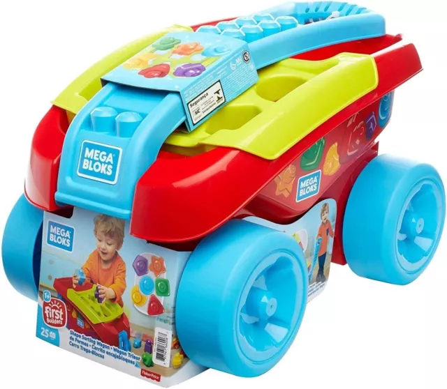 Fisher-Price Mega Bloks FVJ47 - Farbenfrohe ABC Lernzug Babyspielzeug Baby