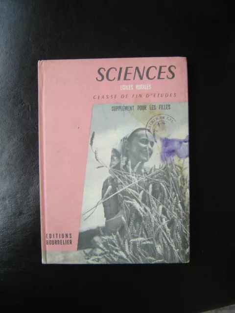 Scolaire Ancien. 1955. Sciences .Ecoles Rurales .Fin D'etudes .Supplement Filles