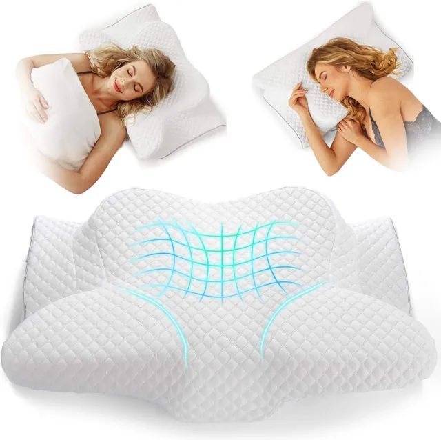 Contour Memory Foam Pillow Ergonomic Cervical Orthopedic for Neck Pain Sleeping、