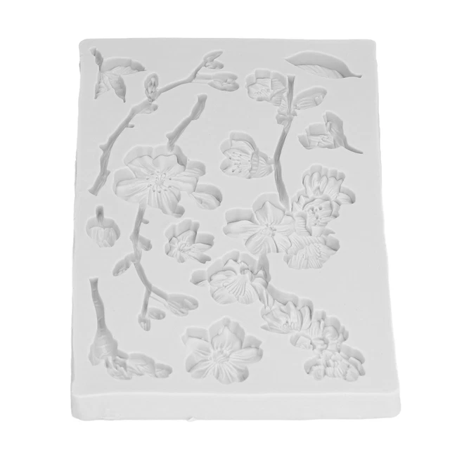 (50-2253 Grigio) Resina Silicone Fondente Torta Chcolate Varie Forme Fiori per