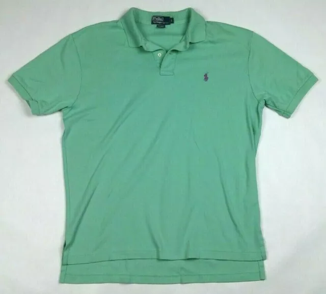 RALPH LAUREN MEN'S Polo Shirt Large Blue Green Short Sleeve $12.00 ...