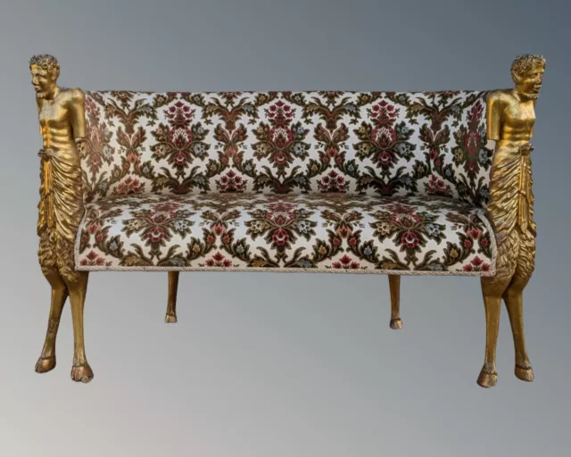 Outstanding Giltwood Satyr Sofa Venetian 19th Century