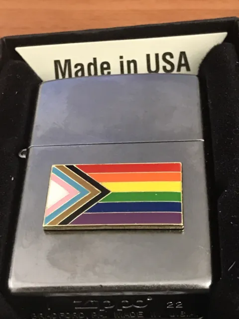 LGBTQ PRIDE FLAG ZIPPO LIGHTER BE PROUD New In Box GAY-Lesbian
