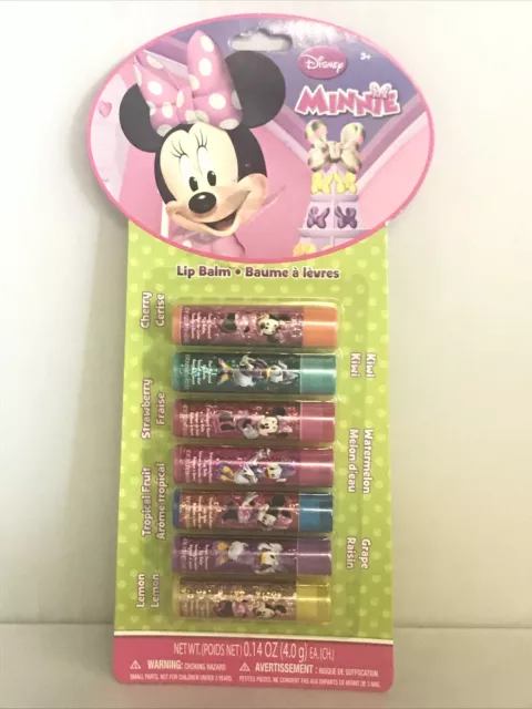 Disney "Minnie" Lip Balm/Gloss 7 Count, Assorted Fruity Flavors