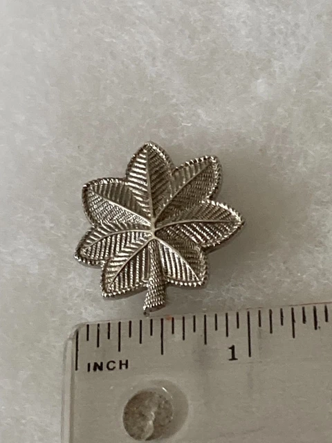 AUTHENTIC US ARMY USAF Lieutenant Colonel Insignia Pin 1/20 SILVER ...