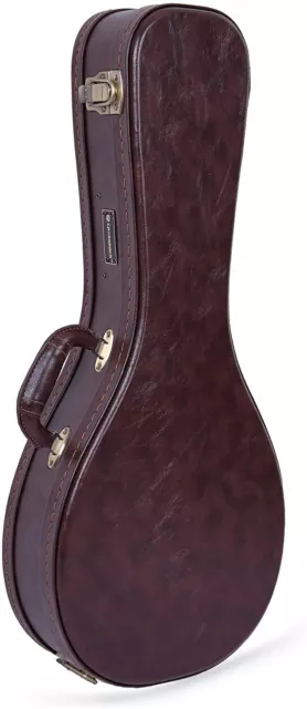 Crossrock A-style Mandolin Case, Heavy Duty A body Madolin Hard Case, Brown