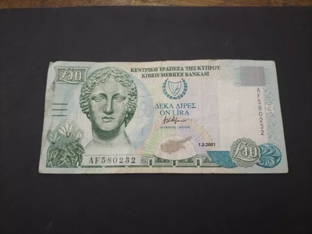 Cyprus 10 Pounds 2001