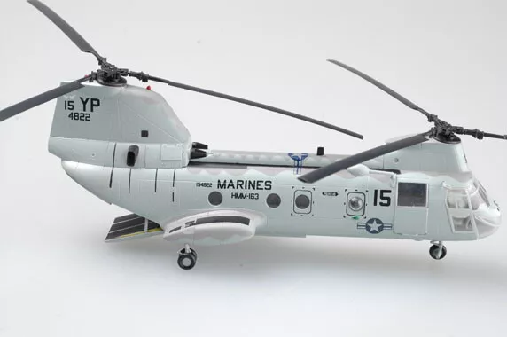 Easy Model 1/72 US CH-46D Sea Knight Helicopter HMM-163 NO.154822 #37000
