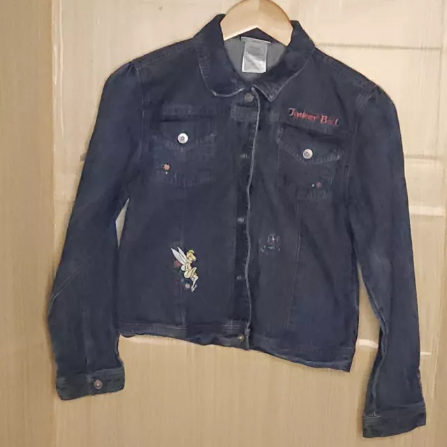 Walt Disney World Tinkerbell Embroidered Denim Jacket Large