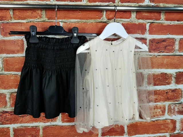Girls Bundle Age 5-6 Years Zara Skirt Top Blouse Party Occasion Set Kids 116Cm