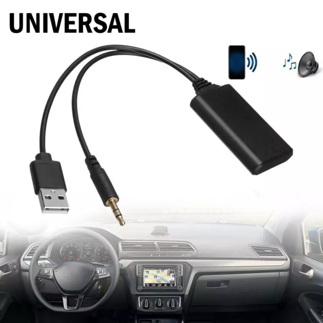 Universal Car Bluetooth Radio AUX Cable Adapter Wireless Bluetooth Module UK