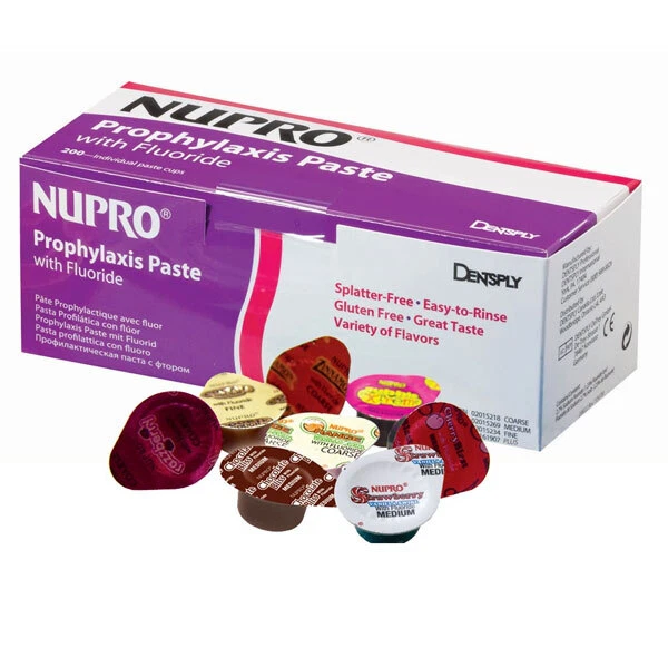 Dentsply 801302 Nupro Prophy Paste Cups Fine Grit Bubble 200/Pk EXP Oct 2023