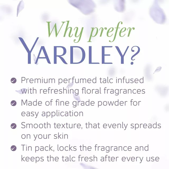 Yardley London - Talco perfumado de lavanda inglesa para mujeres, 100/250 g... 3