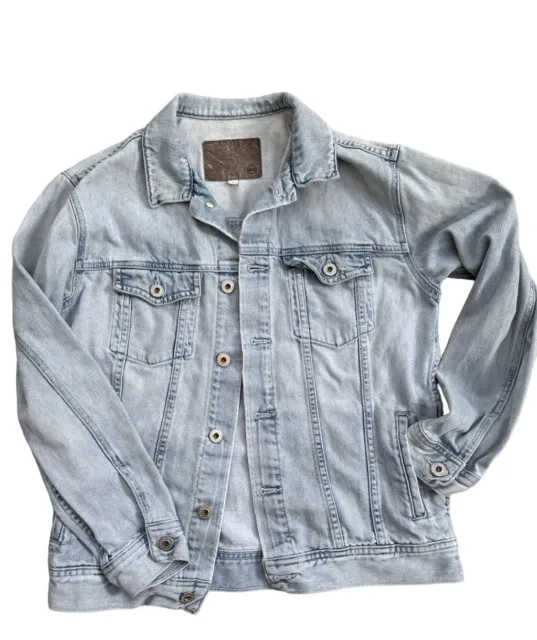 AG Adriano Goldschmied The Robyn Denim Jacket Cropped Womens SMALL  light Wash