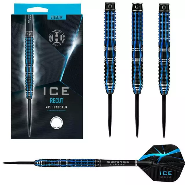 25 Gram Harrows Ice Recut 90% Tungsten Steel Tip Darts