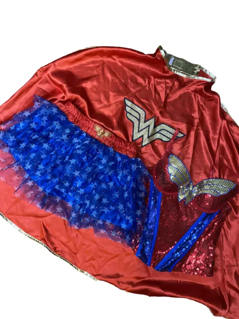Wonder Woman Outfit Cosplay Corset Small Undergirl DC Comics Tutu Cape Sexy