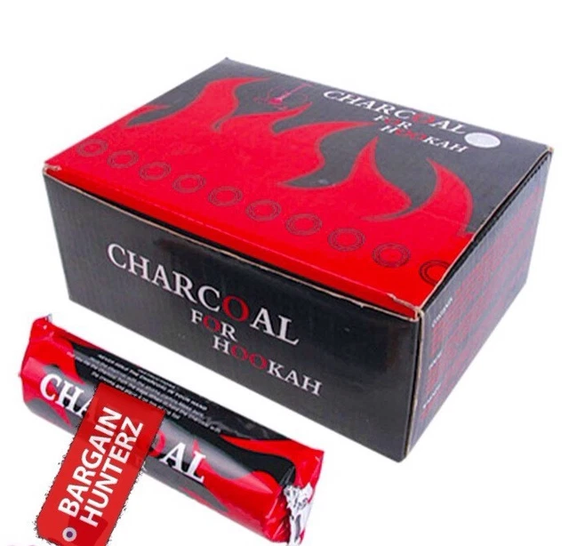 CHARCOAL DISC SHISHA Hookah Coal Nargila Instant Light Tablets 4 Rolls