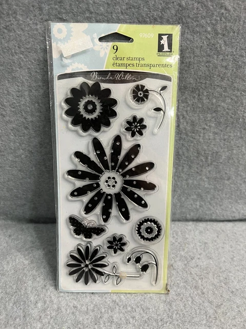 Inkadinkado Clear Stamp Set PRETTY FLOWERS 9 Stamps 97609 Inkadinkado Clear Stamp Set PRETTY FLOWERS 9 Stamps 97609