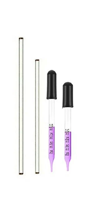 Glass Stir Sticks Lab Stirring Rod 8" 10" Length with Both Ends Round + Glass...