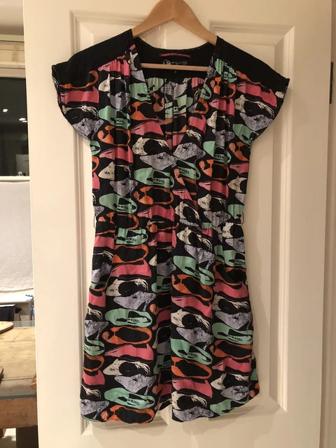 Pepe Jeans Andy Warhol short sleeved multi coloured dress Size S