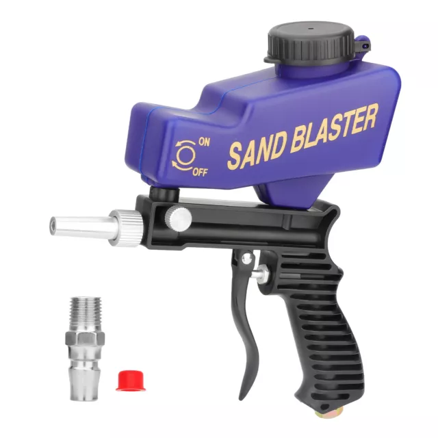 1/4" Portable Air Sandblasting Gun Hand Held Sand Blaster Paint Rust Remover