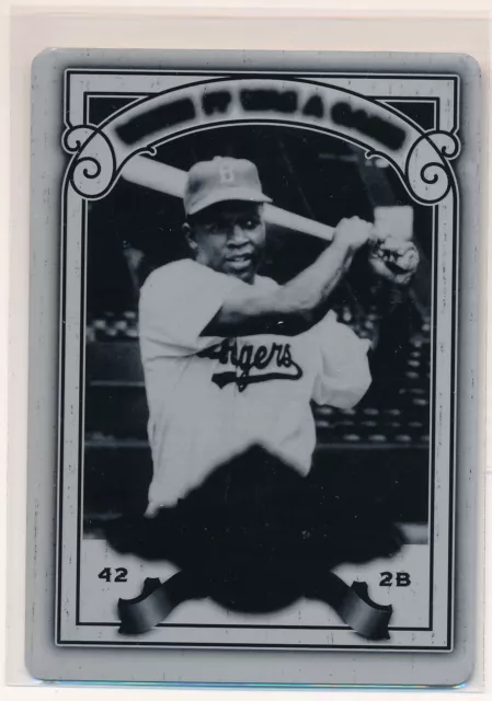 JACKIE ROBINSON 2006 SP Legendary Cuts BLACK PRINTING PLATE TRUE 1/1 DODGERS HOF