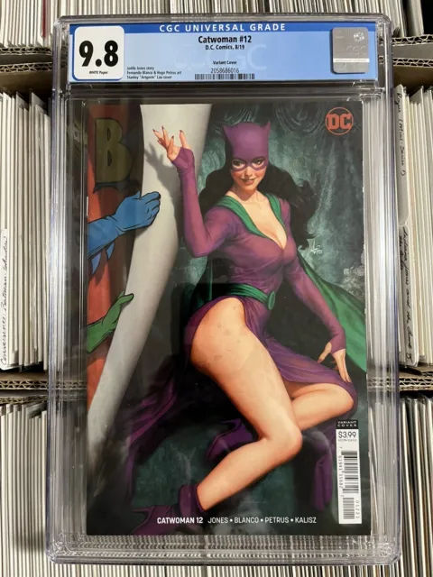 Catwoman 12 Cgc 9.8 Gorgeous Stanley "Artgerm" Lau Variant Cover Dc Comics 2019