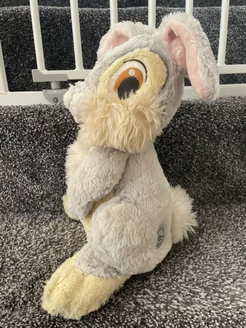 Thumper 11” Soft Toy Disney Store Bambi Grey Bunny Rabbit Plush Stamped