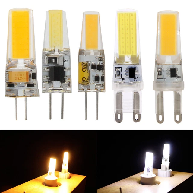 Dimmbare Mini G4 G9 3W 6W LED COB Glühbirnen 12V 220V ersetzen Halogenlampen