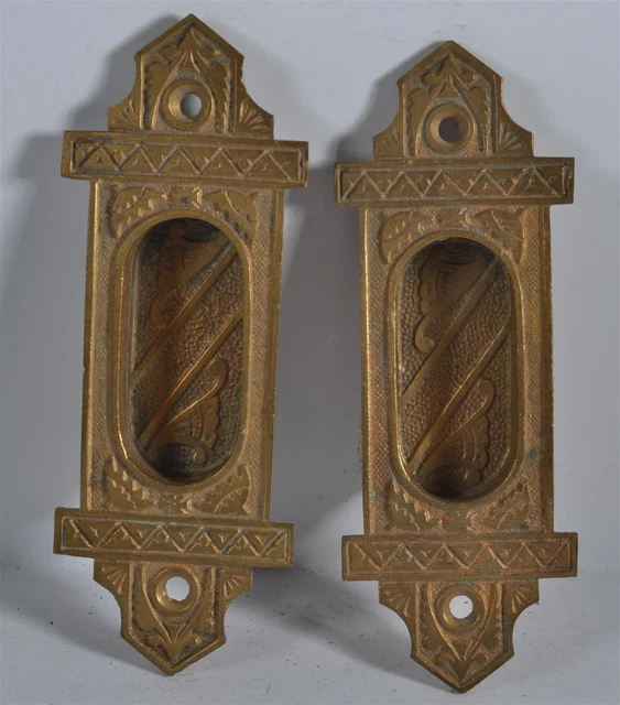 Antique Ornate Back Plate, Victorian, Neo Grec, Eastlake, Door Hardware, Handle