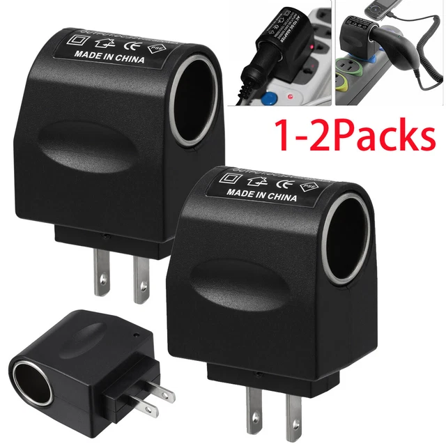 AC WALL OUTLET To 12V DC Cigarette Lighter Car Socket Adapter 500maH