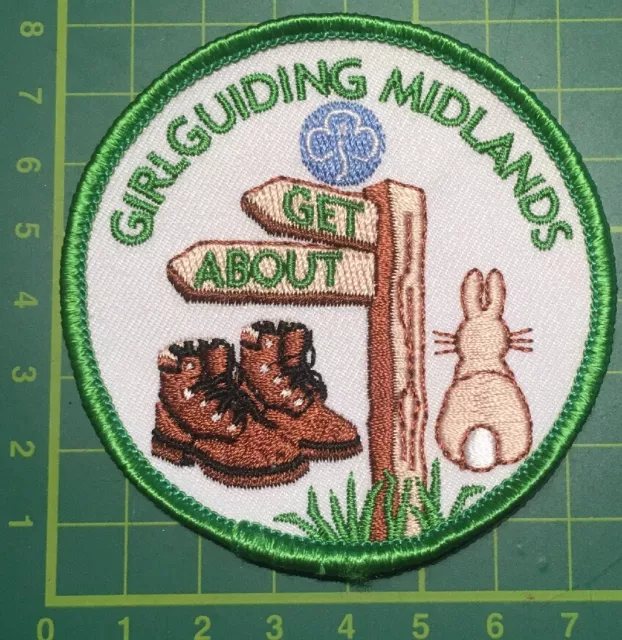 Girlguiding Midlands Get About Badge Patch Guides Scouts Sew On Camp Blanket