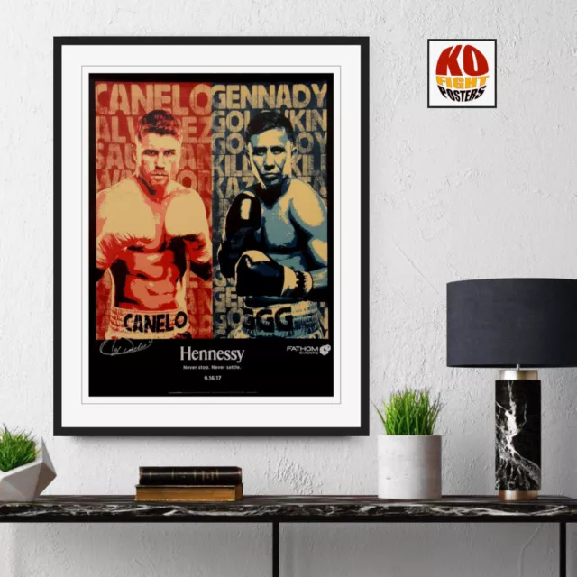 GENNADY GOLOVKIN vs. CANELO ALVAREZ (1) : Original Onsite Boxing Poster 10D HEN
