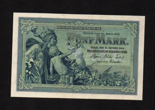 5 mark 1904 Germany P-8a very nice condition !