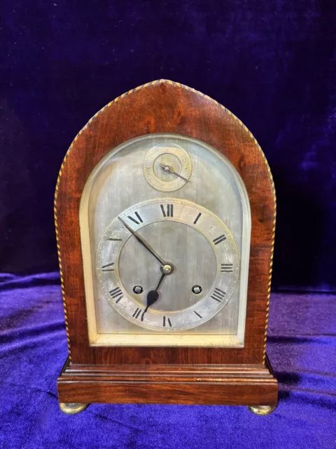 Antique Striking Bracket Clock In A Mahogany Case
