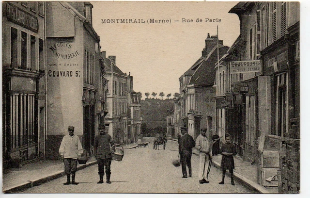 MONTMIRAIL - Marne - CPA 51 - magasin de Chaussures rue de Paris