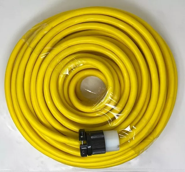 100 ft. 10/3 Yellow Non Marking Cord for 220V Floor Sanders  - 30A 250V Plugs