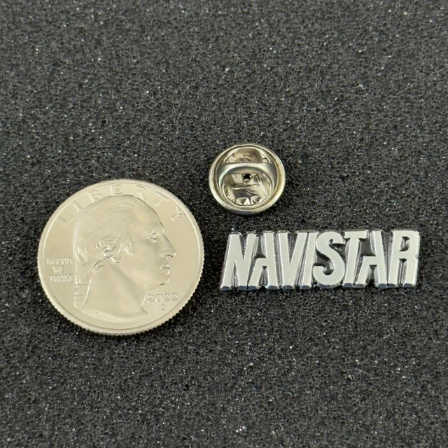 VINTAGE NAVISTAR INTERNATIONAL Trucking Logo Siler Tone Pin Pinback ...