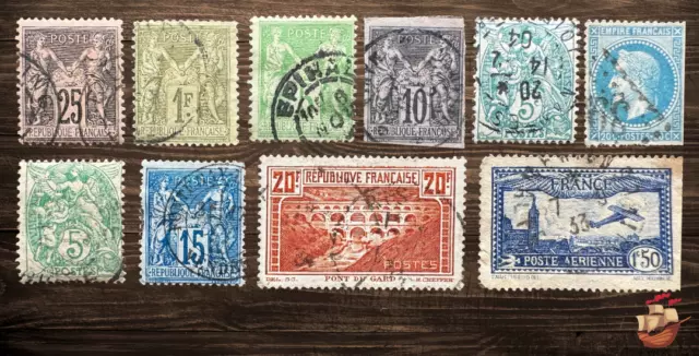 France old stamps (1853-1877) French Empire classic stamps - lot 10 #YP160