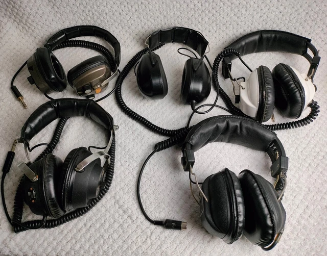 5x cuffie vintage | selenio HF880VT, palladio 814/113, TipTop 8175 | difettose