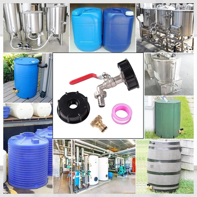 IBC Adattatore tubo 3/4 connettore S60x6 in plastica e ottone