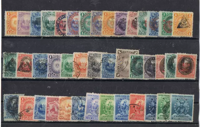 PERU - Lot of old stamps. MINT and USED