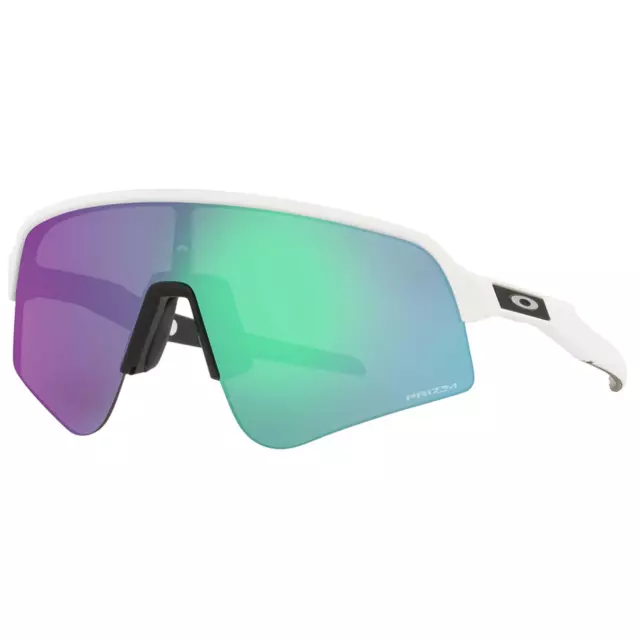 Oakley Sutro Lite Sweep Sonnenbrille mattweißes Gestell Prizm Road Jade Gläser