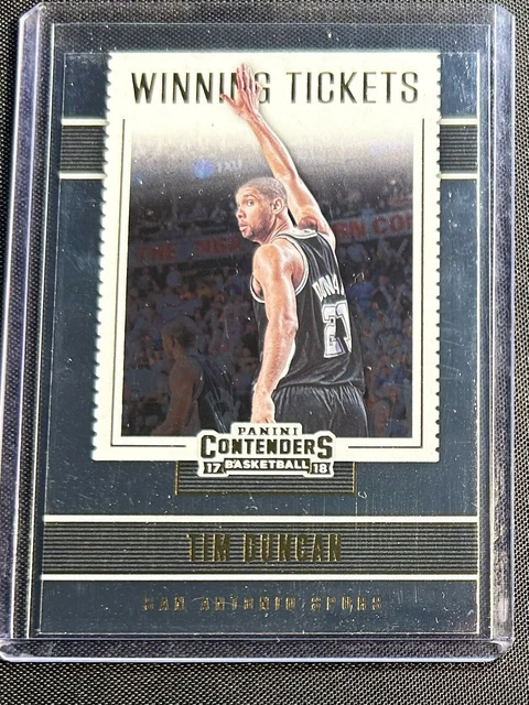 2017-18 Panini Contenders Winning Tickets #5 Tim Duncan Spurs Foil