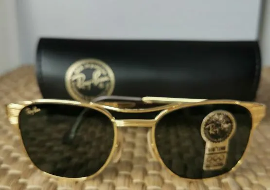 Vintage B&L Ray Ban Gold SIgnet Sunglasses G15 W0386 52 mm
